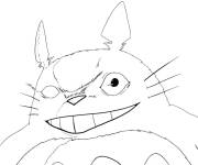 Coloriage et dessins gratuit Clin d'oeil de Totoro à imprimer