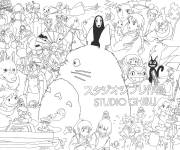 Coloriage Film Mon voisin Totoro de Studio Ghibli
