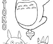 Coloriage et dessins gratuit Groupe de Totoros d'anime à imprimer