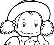 Coloriage Mei Kusakabe souriante
