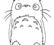 Coloriage et dessins gratuit Petit Totoro mignon à imprimer