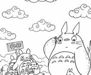 Coloriage Totoro achète des jouets Totoros