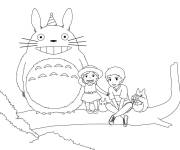 Coloriage Totoro célèbre son anniversaire