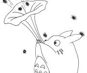 Coloriage Totoro et Makkuro Kurosuke