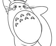 Coloriage Totoro fait du sport