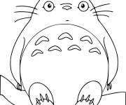 Coloriage Totoro l'héro de l'anime japonais