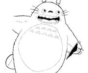 Coloriage Totoro poilu