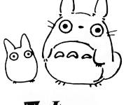 Coloriage Totoro simple