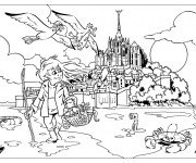 Coloriage Monet couverture de Livre