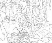 Coloriage et dessins gratuit Monet en noir et blanc à imprimer