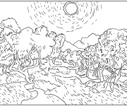 Coloriage Monet L'&eacute;t&eacute; &agrave; la campagne