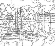 Coloriage et dessins gratuit Monet maternelle à imprimer