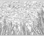 Coloriage Tableau Monet Couleur