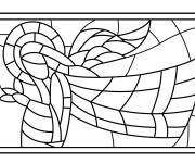 Coloriage Ange Mosaique
