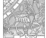 Coloriage Animal mythique Mosaique
