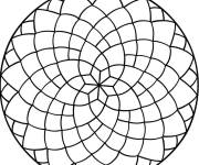 Coloriage Cercle et mandala en mosaique
