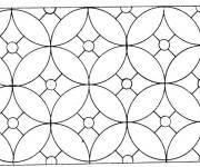 Coloriage Cercles en mosaique