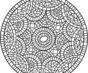 Coloriage Coloriage de mandala en mosaique
