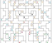 Coloriage Colorie le mosaique en couleurs