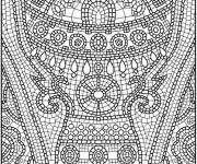 Coloriage D&eacute;coration Mosaique pour adulte