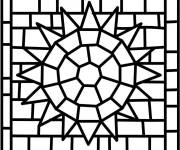 Coloriage Etoile en Mosaique