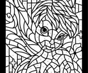 Coloriage F&eacute;e en Mosaique