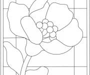 Coloriage et dessins gratuit Fleur Mosaique simple à imprimer