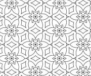 Coloriage Fleurs en maille Mosaique