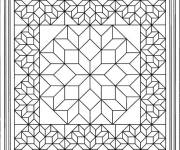 Coloriage Flocons de neige en Mosaique