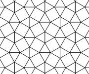 Coloriage Forme de Mosaique facile