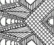 Coloriage Forme Mosaique difficile
