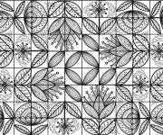 Coloriage Forme mosa&iuml;que g&eacute;om&eacute;trique en lignes