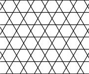 Coloriage Formes de hexagones et triangles en mosaique