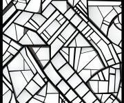 Coloriage Formes g&eacute;om&eacute;triques formant un tableau de Mosa&iuml;que