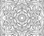 Coloriage Illustration de mandala en Mosaique gs