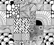 Coloriage Illustration de motif mosaique