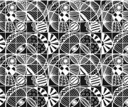 Coloriage Image de mosa&iuml;que monochrome