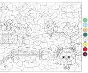 Coloriage Image num&eacute;rot&eacute; en Mosaique pour enfants