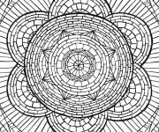 Coloriage Mandala en Mosaique