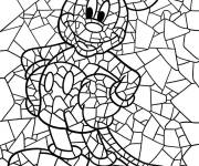 Coloriage Mickey Mouse en mosaique