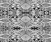Coloriage Mod&egrave;le de mosaique complexe dessin&eacute; &agrave; la main