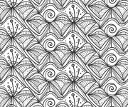Coloriage Mod&egrave;le de Mosaique en art abstrait