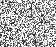 Coloriage Mod&egrave;le de Mosaique en doodle zen