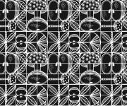 Coloriage mod&egrave;le de mosa&iuml;que monochrome en noir