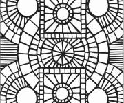 Coloriage Mosaique &agrave; motif complexe
