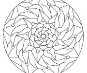 Coloriage Mosaique &agrave; motif pointu