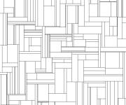 Coloriage et dessins gratuit Mosaique avec fissures parall&egrave;les à imprimer