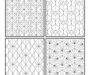 Coloriage Mosaique avec formes sans soudure