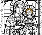 Coloriage Mosaique byzantine