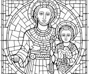 Coloriage Mosaique byzantine complexe